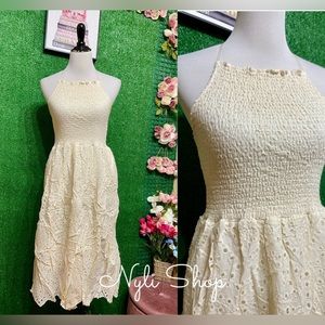 🌷Brand new halter eyelet dress can fit Sm up to L cotton very nice quality!🌷
